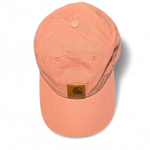 Carhartt Women's Pink Adjustable Baseball Cap with leather logo patch Hat - Picture 6 of 7